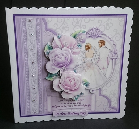 Wedding Day LOVE BROUGHT YOU TOGETHER 8x8 Decoupage Mini Kit & Insert by Sue Soules