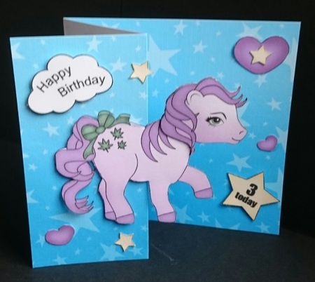 3D Shaped No-Hole Fold Back Mini Kit -   Cute Little Pony Autumn by Sue Soules