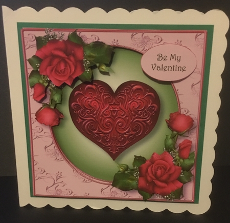 Embossed Magenta Heart by Sue Soules