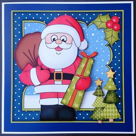 8x8 Xmas Santa Mini Kit 3D Decoupage by Sue Soules
