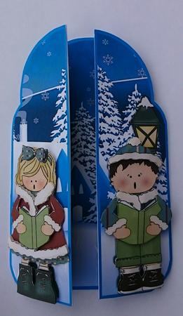 Gate Fold Pop Up Christmas Carol Singers by Sue Soules