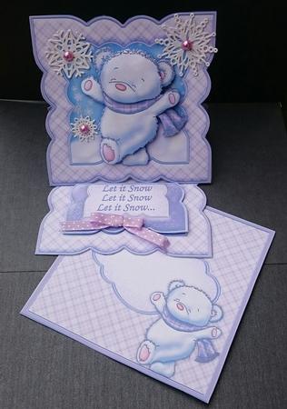Polar Bear Fun Christmas Easel Card Kit by Sue Soules