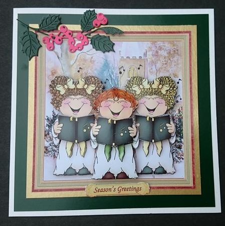Christmas Church Choir 7.5 Decoupage Mini Kit by Sue Soules
