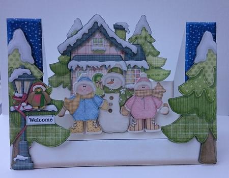 Winter Scene Mountain Stepper Card Kit by Sue Soules