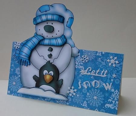 Frosty Snowman Over the Edge and Decoupage by Sue Soules