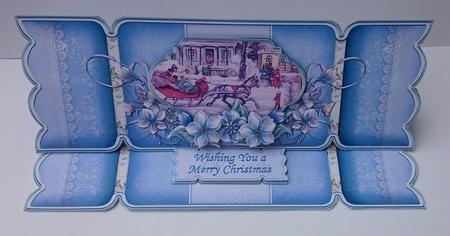 Large Dl Christmas Cracker Easel Card Kit Winter 3 by Sue Soules