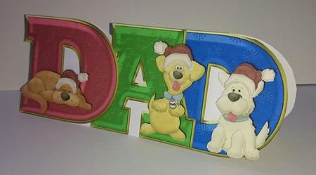 Dad Christmas Shape Card or Topper by Sue Soules