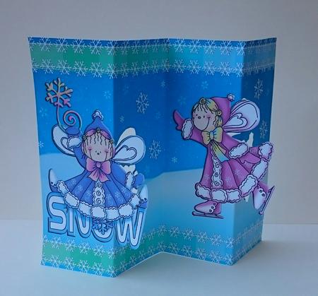 Snow Pixies Double Fold & Cut Sheet by Sue Soules
