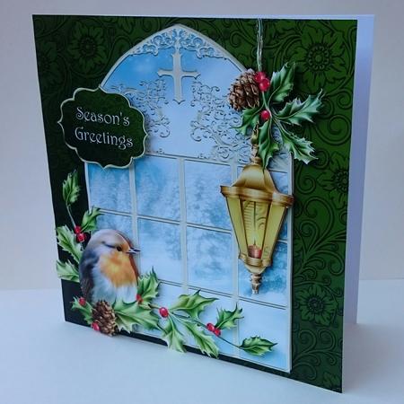 The Winter Window - Robin & Lantern by Sue Soules