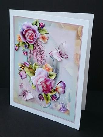 Cherry Blossom and English Roses by Sue Soules