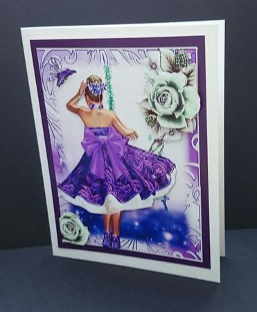 Purple Rose Dress A5 Size by Sue Soules