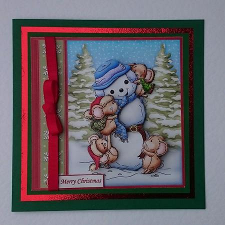 Mountaineering Mice Christmas 7.5 Decoupage Mini Kit by Sue Soules