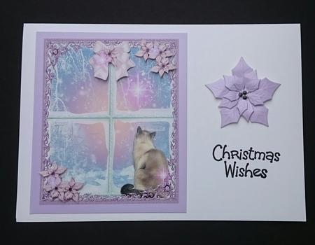 Through a Frosty Window Card Front by Sue Soules