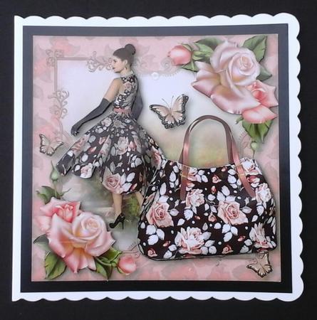 Handbags & Gladrags Pink Roses by Sue Soules