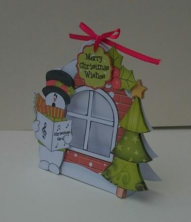 3D Snowman Xmas Window Treat Holder Christmas Decoration by Sue Soules