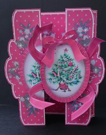 Christmas Tree A5 Tri-fold Fancy Card Mini Kit by Sue Soules
