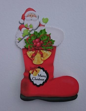 Peek-a-boo Cute Boots - Jolly Santa by Sue Soules