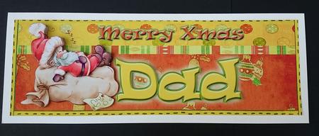 Large Dl Merry Xmas- Santa 3D Decoupage by Sue Soules