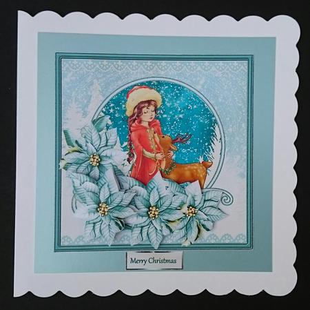 Holy Night 7x7 Card with Decoupage by Sue Soules