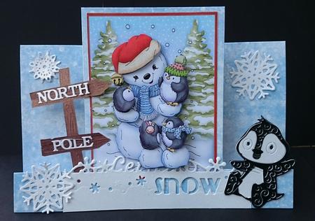 Penguins Just Chillin Snowman Christmas Decoupage Mini Kit by Sue Soules