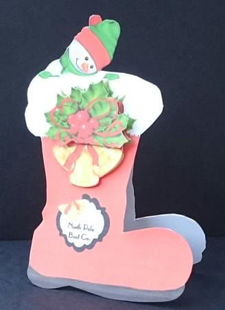 Peek-a-boo Cute Boots - Peeping Snowman by Sue Soules