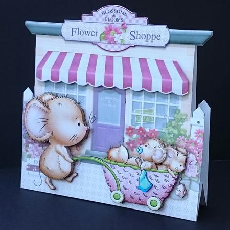 Nursery Mice Mother's Day, Baby, Shape Card Mini Kit by Sue Soules