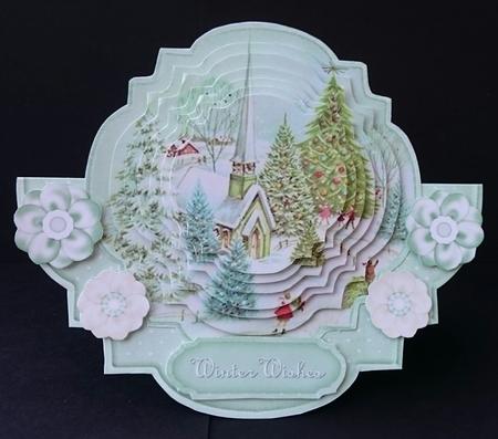 Cheery Christmas - Shaped Wobble Card Mini-kit by Sue Soules