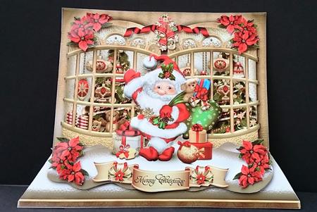 Christmas Street with Cute Santa Claus Card Kit by Sue Soules