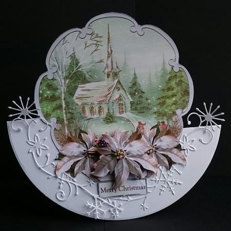 The Church and Steeple 7x7 Card Aprox by Sue Soules