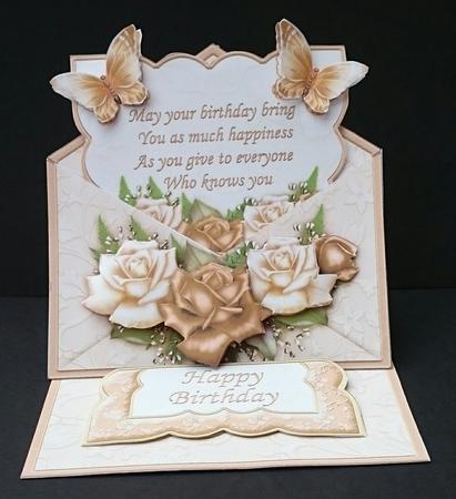 Coffee Roses Envelope Easel Kit Birthday or Anniversary by Sue Soules