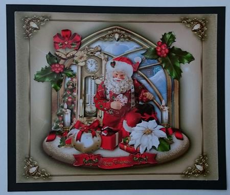 Christmas Living Room with Santa Card Kit by Sue Soules
