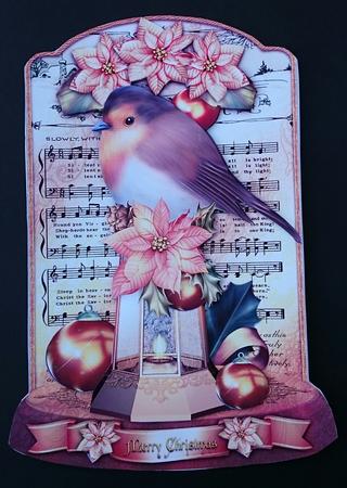 Christmas Robin Bird with Lamp Decorations by Sue Soules