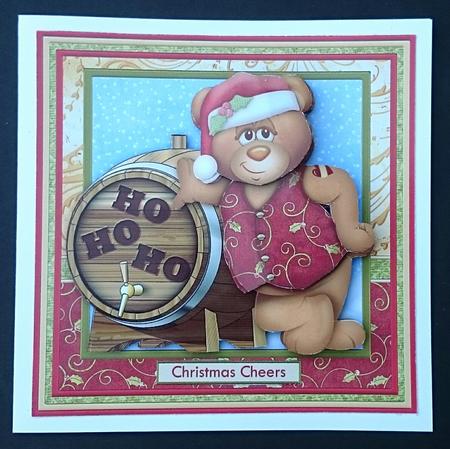 Have a Barrel of Laughs This Christmas Decoupage Mini Kit by Sue Soules