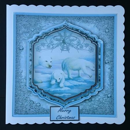 Polar Christmas Shaped Layer Card Front Mini Kit by Sue Soules