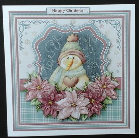 Frosty Snowman & Poinsettia Christmas 8x8 Mini Kit by Sue Soules