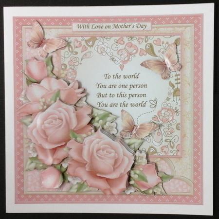 You Are the World Pink Roses Verse 8x8 Mini Kit by Sue Soules
