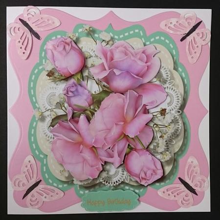 Locvely Sugar Baby Roses on Lace  by Sue Soules