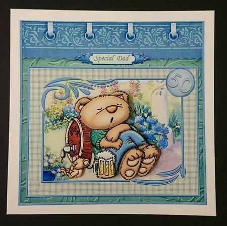 Beer Bear 8x8 Mini Kit Decoupage & Ages by Sue Soules