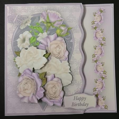 Ashes of Roses Bouquet - Wavy Offset Card Mini Kit by Sue Soules