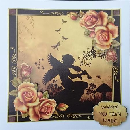 Fairy Music at Dusk - 7x7 by Sue Soules