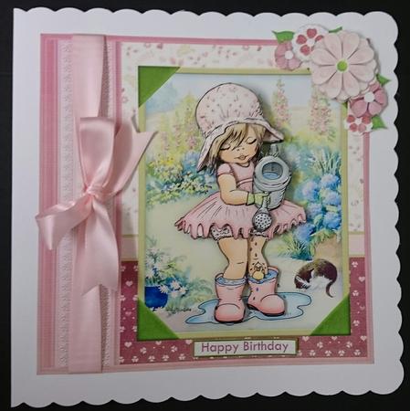 Little Garden Helper 8x8 Decoupage Mini Kit Various Occasion by Sue Soules