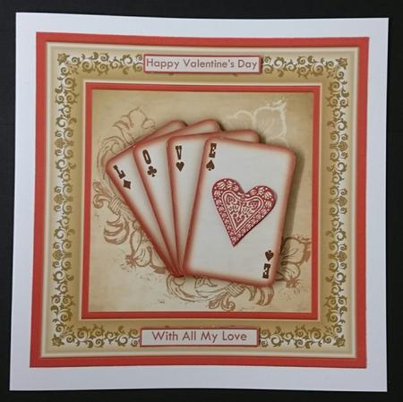 Love Playing Cards 8x8 Decoupage Mini Kit by Sue Soules