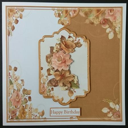 Floral for Occasions 7x7 Card with Decoupage by Sue Soules