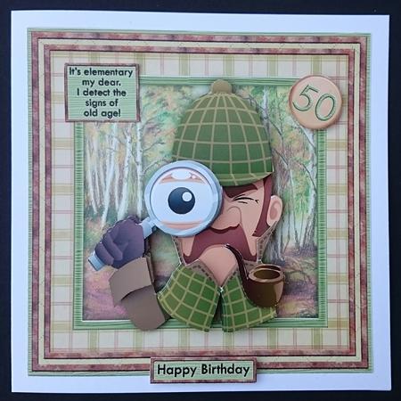 Sherlock Detects Old Age 8x8 Decoupage Mini Kit for Men by Sue Soules