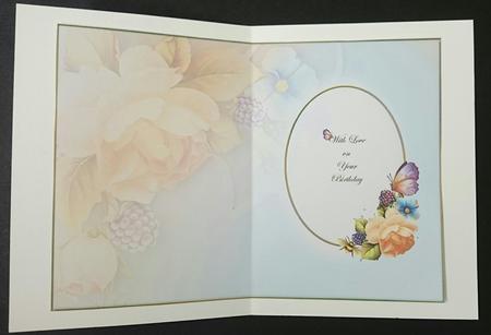 Summer Butterflies & Roses Birthday Insert by Sue Soules