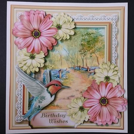 8x8 Mini Kit , Daisy's and Forest Scene  by Sue Soules