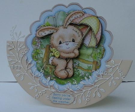 Brolly Bunny 7.5 Decoupage Mini Kit All Occasions by Sue Soules