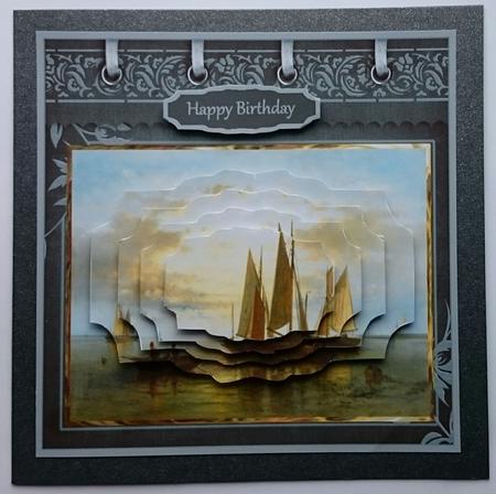 Calm Waters 6x6 Card with Pyramid Layers by Sue Soules