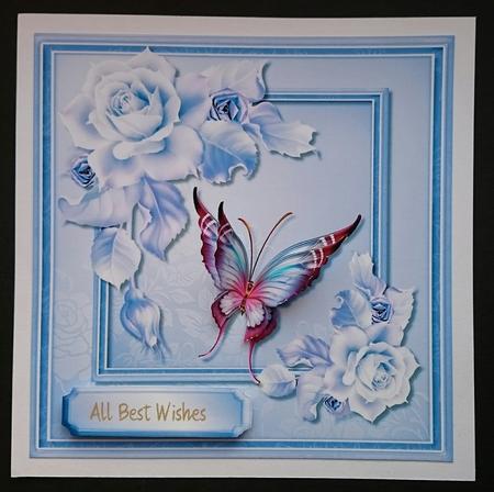 Beautiful Lilac Rose and Butterfly  by Sue Soules