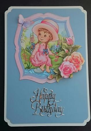 Quiet Moment Birthday Card Topper & Decoupage by Sue Soules